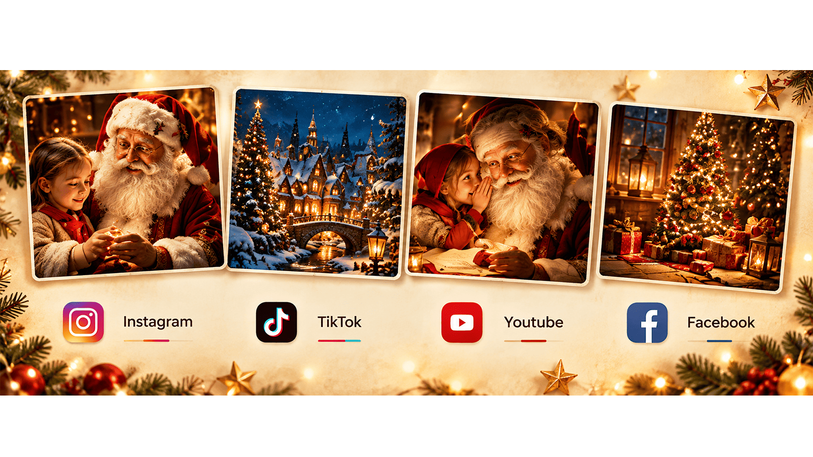 Conteúdos e redes do universo Meu Papai Noel